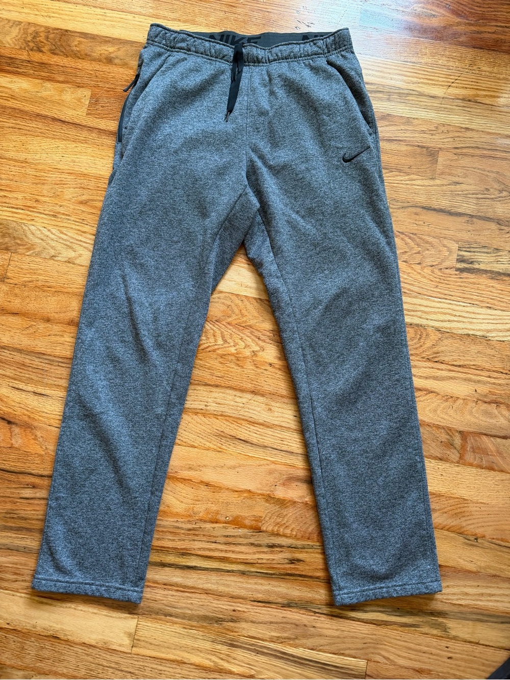 Nike Heather Gray Tech Fleece Joggers with Black Swoosh size M